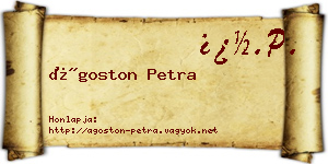 Ágoston Petra névjegykártya